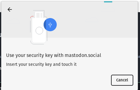 Insert your security key